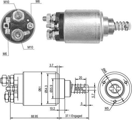 Solenoid Switch, starter - 940113050389 MAGNETI MARELLI