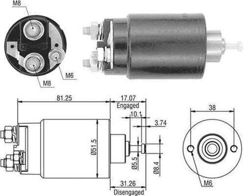 Solenoid Switch, starter - 940113050404 MAGNETI MARELLI