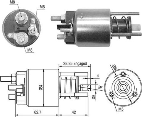 Solenoid Switch, starter - 940113050453 MAGNETI MARELLI