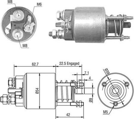 Solenoid Switch, starter - 940113050470 MAGNETI MARELLI