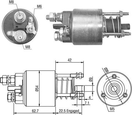 Solenoid Switch, starter - 940113050491 MAGNETI MARELLI