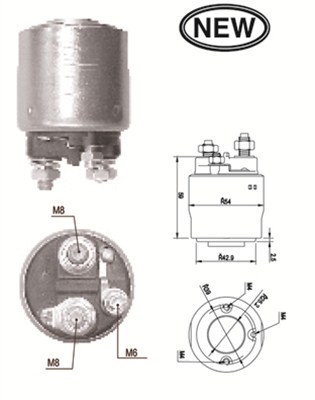 Solenoid Switch, starter - 940113050562 MAGNETI MARELLI