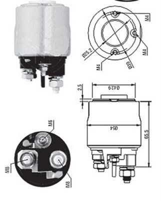 Solenoid Switch, starter - 940113050570 MAGNETI MARELLI