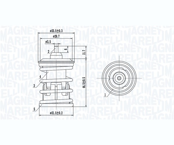 Thermostat, coolant - 352317005090 MAGNETI MARELLI