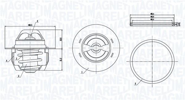 Thermostat, coolant - 352317005140 MAGNETI MARELLI