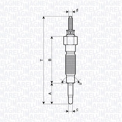 Glow Plug - 062900132304 MAGNETI MARELLI