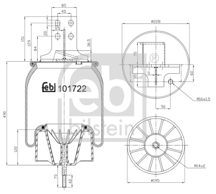 Bellow, air suspension - 101722 FEBI BILSTEIN