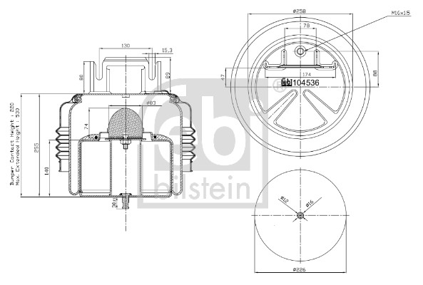 Bellow, air suspension - 104536 FEBI BILSTEIN