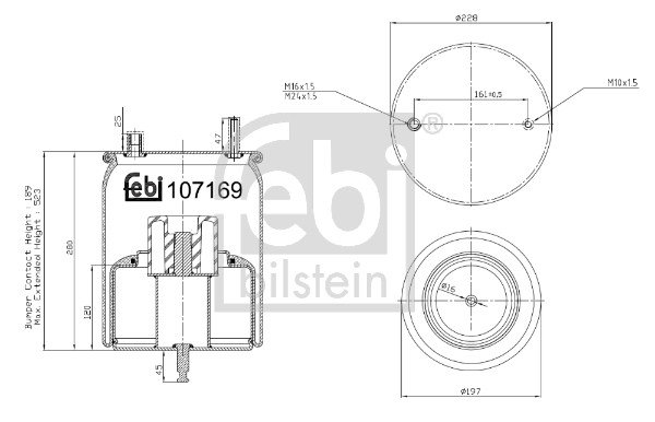 Bellow, air suspension - 107169 FEBI BILSTEIN