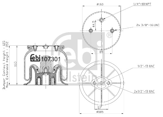 Bellow, air suspension - 107301 FEBI BILSTEIN