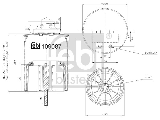 Bellow, air suspension - 109087 FEBI BILSTEIN