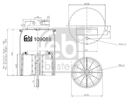 Bellow, air suspension - 109088 FEBI BILSTEIN