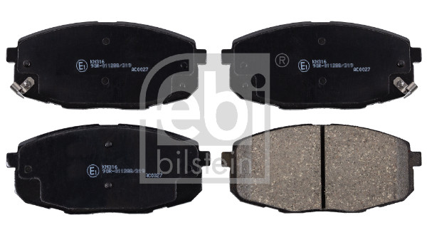 Brake Pad Set, disc brake - 170119 FEBI BILSTEIN