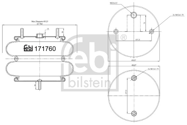 Bellow, air suspension - 171760 FEBI BILSTEIN