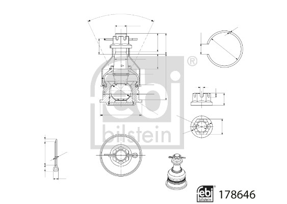 Шарнир независимой подвески / поворотного рычага - 178646 FEBI BILSTEIN
