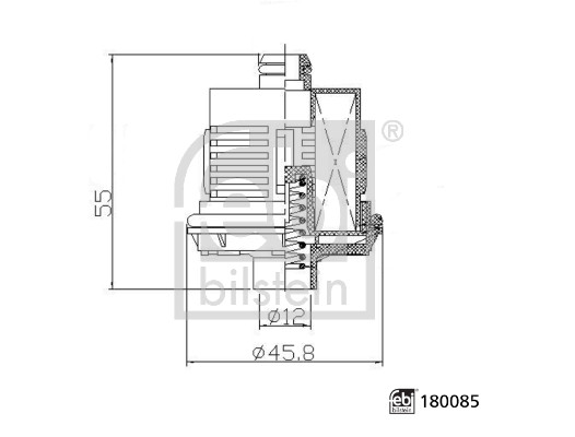 Filtro idraulico, frizione a lamelle-quattro ruote motrici - 180085 FEBI BILSTEIN