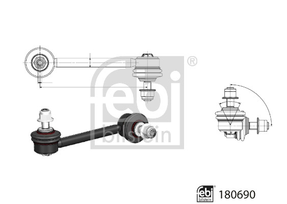 Rod/Strut, stabiliser - 180690 FEBI BILSTEIN