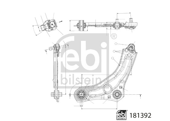 vikšro valdymo svirtis - 181392 FEBI BILSTEIN
