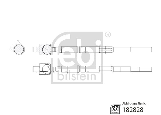 Giunto assiale, Asta trasversale - 182828 FEBI BILSTEIN