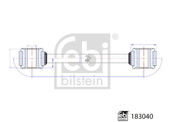 Rod/Strut, stabiliser - 183040 FEBI BILSTEIN