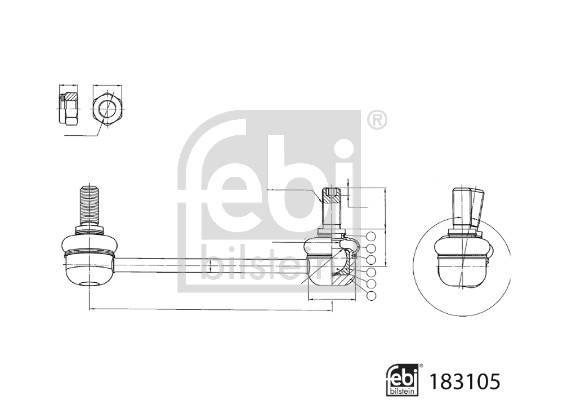 Тяга / стойка, стабилизатор - 183105 FEBI BILSTEIN