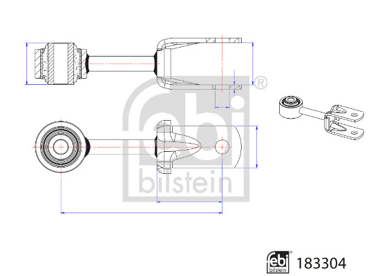 Asta/Puntone, Stabilizzatore - 183304 FEBI BILSTEIN