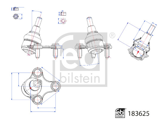 Giunto di supporto / guida - 183625 FEBI BILSTEIN