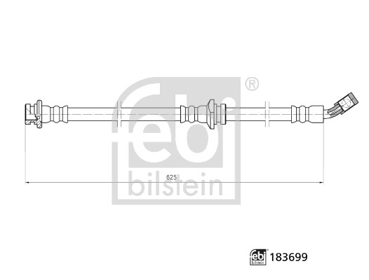 Flessibile del freno - 183699 FEBI BILSTEIN
