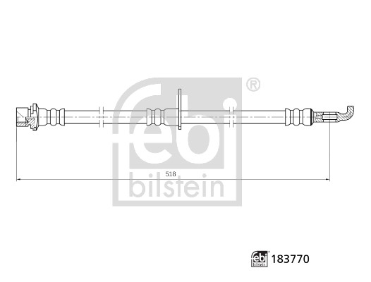 Flessibile del freno - 183770 FEBI BILSTEIN