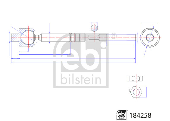 Inner Tie Rod - 184258 FEBI BILSTEIN