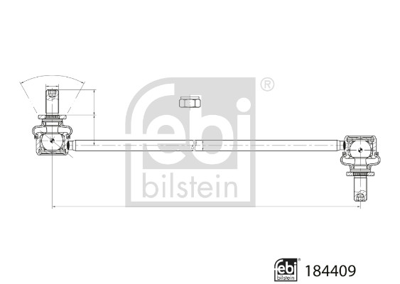 Rod/Strut, stabiliser - 184409 FEBI BILSTEIN