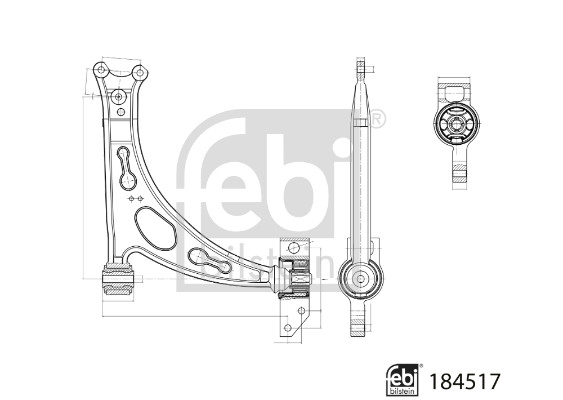 Braccio oscillante, Sospensione ruota - 184517 FEBI BILSTEIN