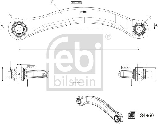 Track Control Arm - 184960 FEBI BILSTEIN