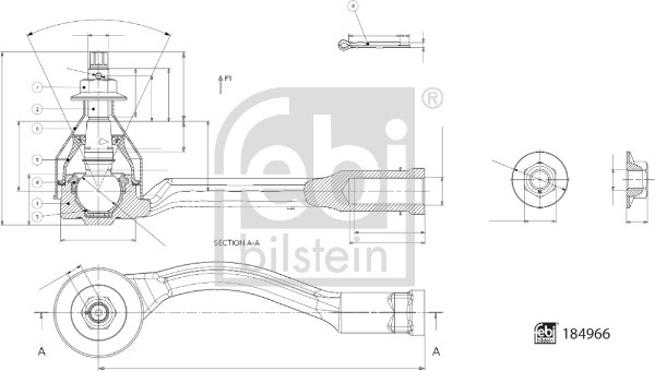 Tie Rod End - 184966 FEBI BILSTEIN