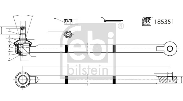 Centre Rod Assembly - 185351 FEBI BILSTEIN