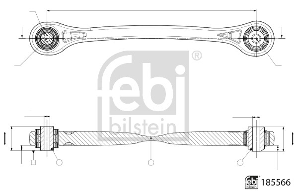 vikšro valdymo svirtis - 185566 FEBI BILSTEIN