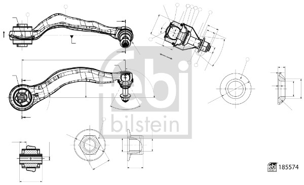 Track Control Arm - 185574 FEBI BILSTEIN
