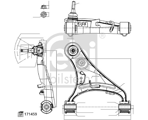 Braccio oscillante, Sospensione ruota - 185763 FEBI BILSTEIN
