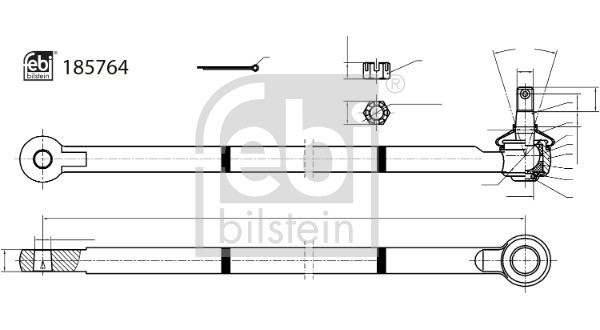 Tie Rod End - 185764 FEBI BILSTEIN
