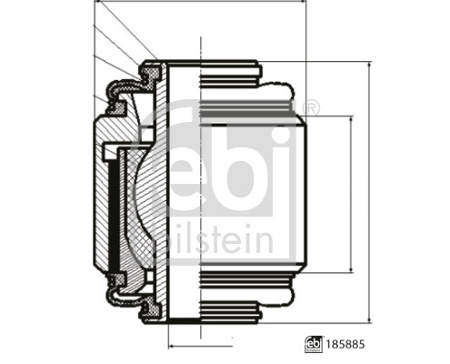 Supporto, Braccio oscillante - 185885 FEBI BILSTEIN