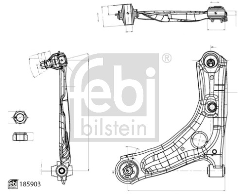 Track Control Arm - 185903 FEBI BILSTEIN