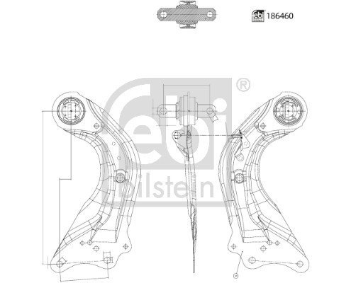 Track Control Arm - 186460 FEBI BILSTEIN