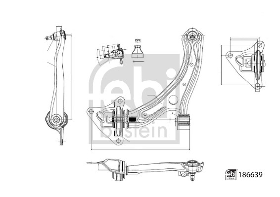 Track Control Arm - 186639 FEBI BILSTEIN