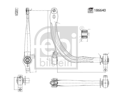 Track Control Arm - 186640 FEBI BILSTEIN