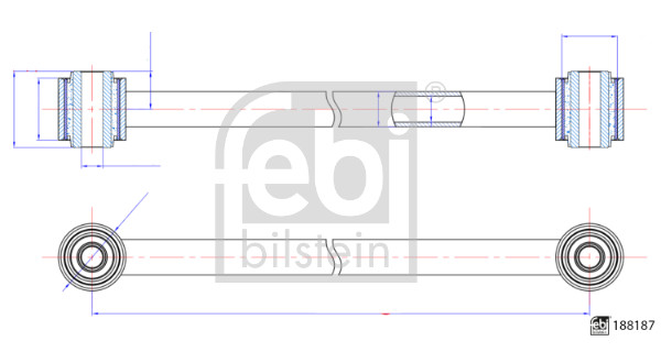 Rod/Strut, wheel suspension - 188187 FEBI BILSTEIN