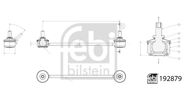 Rod/Strut, stabiliser - 192879 FEBI BILSTEIN