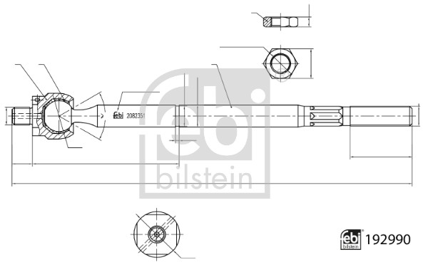 Giunto assiale, Asta trasversale - 192990 FEBI BILSTEIN