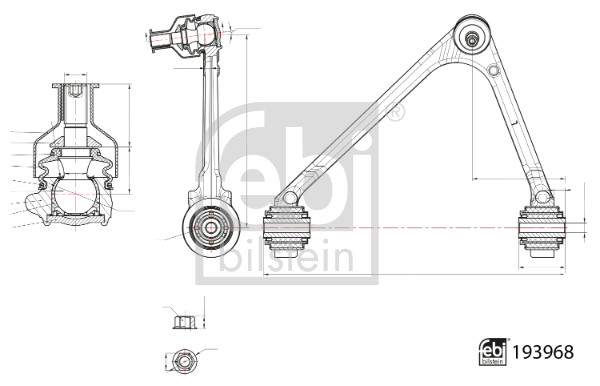Track Control Arm - 193968 FEBI BILSTEIN
