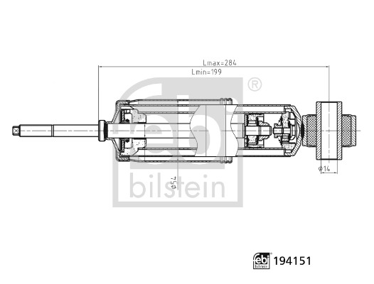 Shock Absorber - 194151 FEBI BILSTEIN