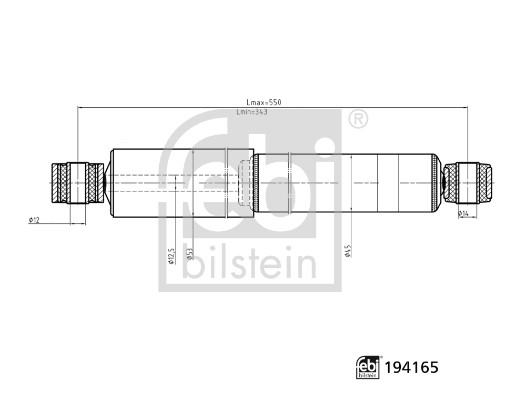 Shock Absorber - 194165 FEBI BILSTEIN